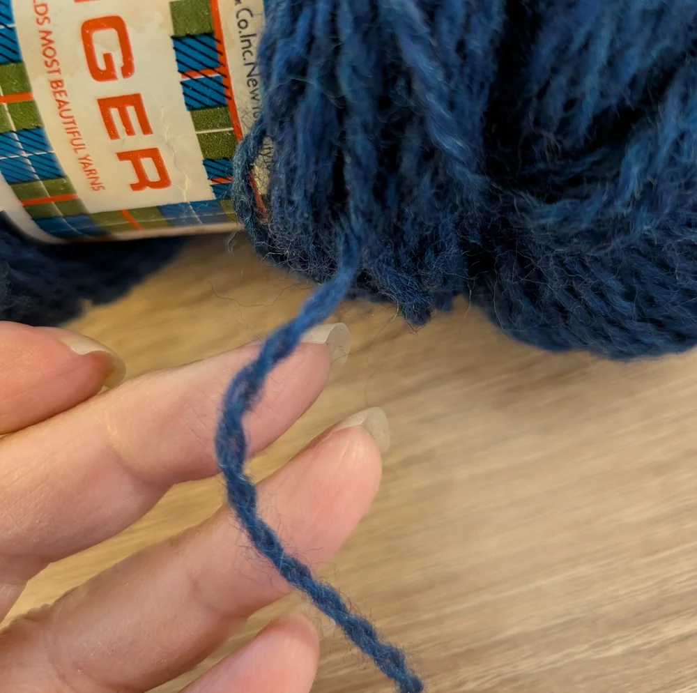 6 VTG Unger BRITANIA 100% Shetland Type WOOL YARN~Blue , 1 6/10 Oz, Kobalt- SALE